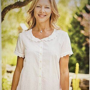 April Cornell Amelia Blouse, Size large -NWT